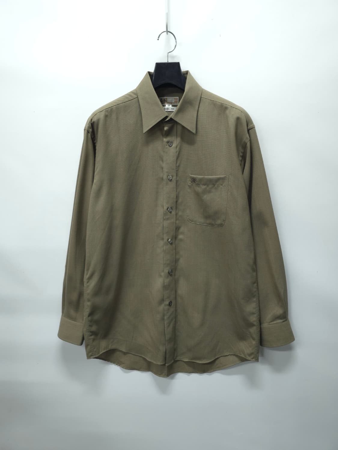 닥스런던 워셔블 울100% 자수 로고 셔츠 베이지 상품이미지2