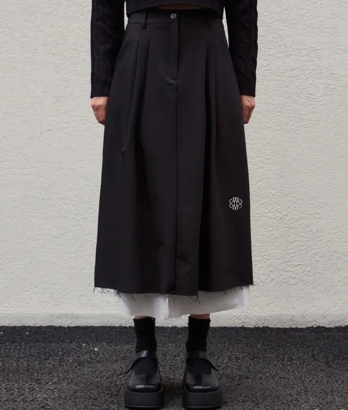 닉앤니콜 NICOLE PINTUCK LAYERED LONG SKIRT 상품이미지3