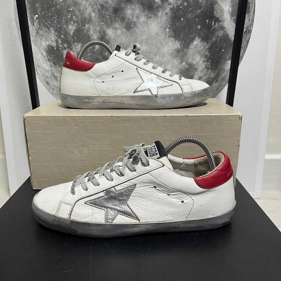 정품 39) 골든구스 스파클 실버 레드탭 스니커즈 250~255 상품이미지1