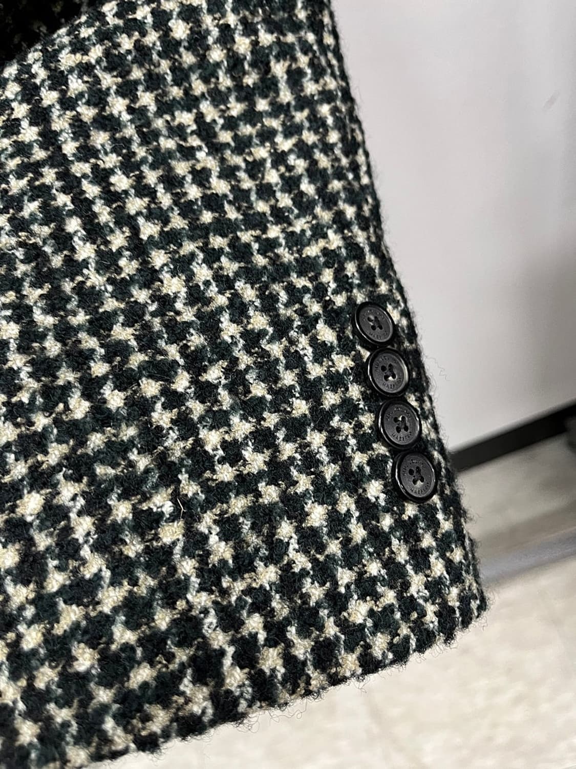 105) 마에스트로 딥그린 트위드 울코트  상품이미지6