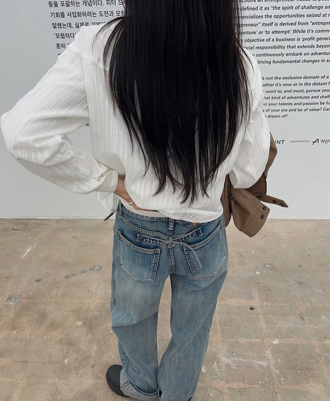 위크어스 슬랍 워싱 롤업 버클 데님 s 상품이미지1