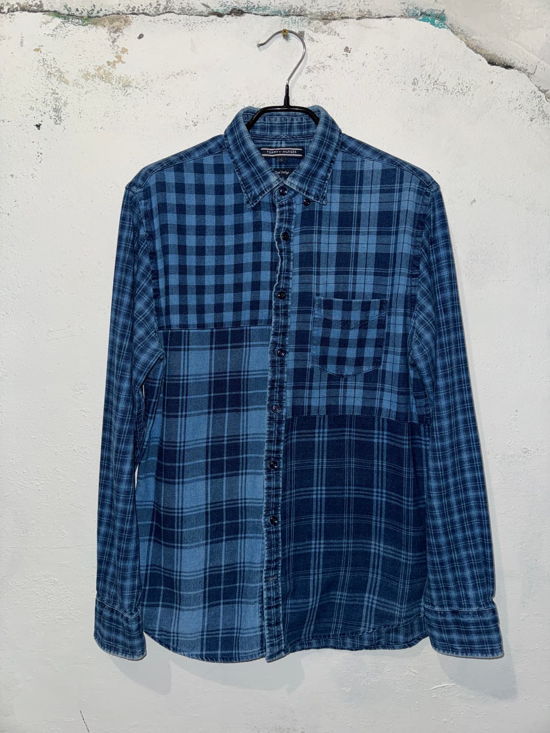 타미힐피거 블루 체크 셔츠 상품이미지1