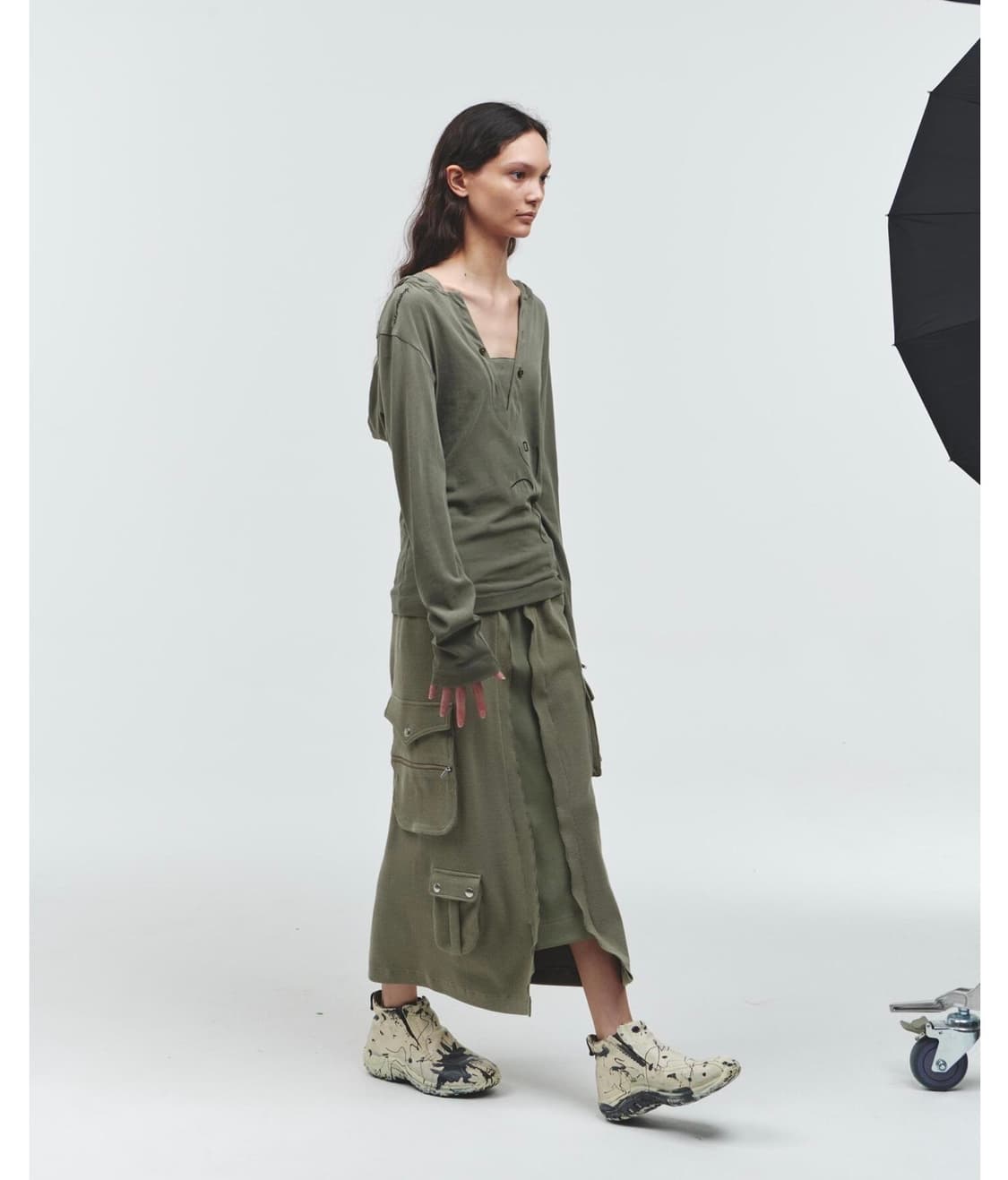 오들리워크샵 multipocket layered skirt  상품이미지6