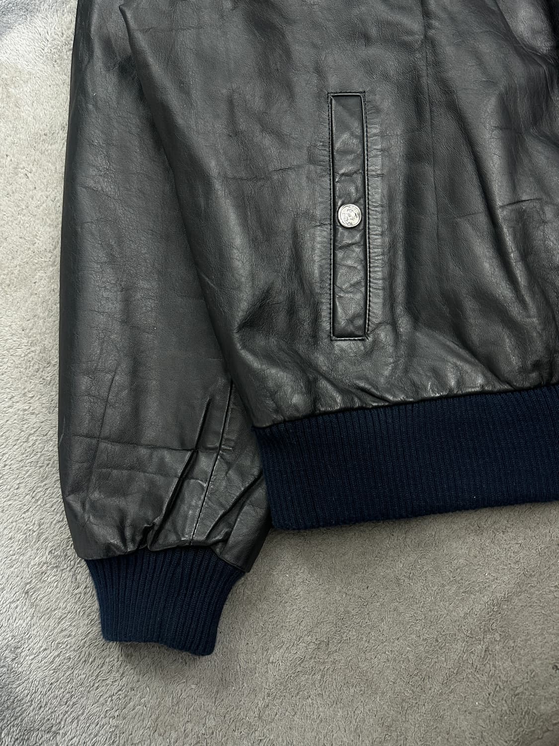 80s Harley-Davidson 레더 봄버 자켓 L 상품이미지6