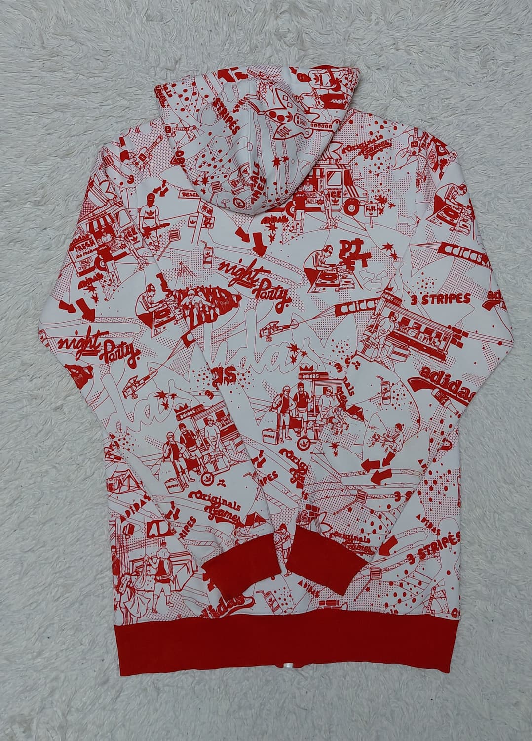 아디다스 패턴 기모 후드집업 100 상품이미지5