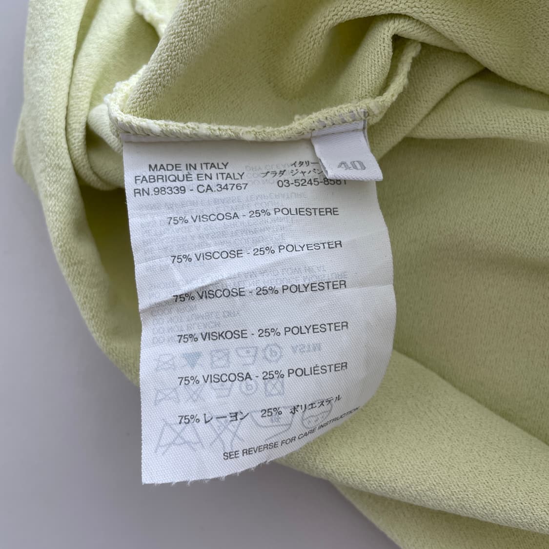 프라다 스포츠 아카이브 40|여성44 비스코스 혼방 반팔 풀집 니트 탑 상품이미지9