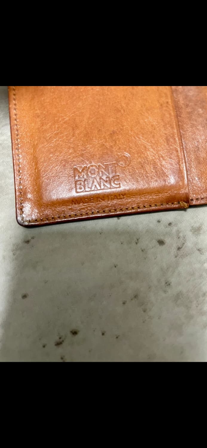 몽블랑 가죽 명함 지갑 블루 정품 상품이미지4