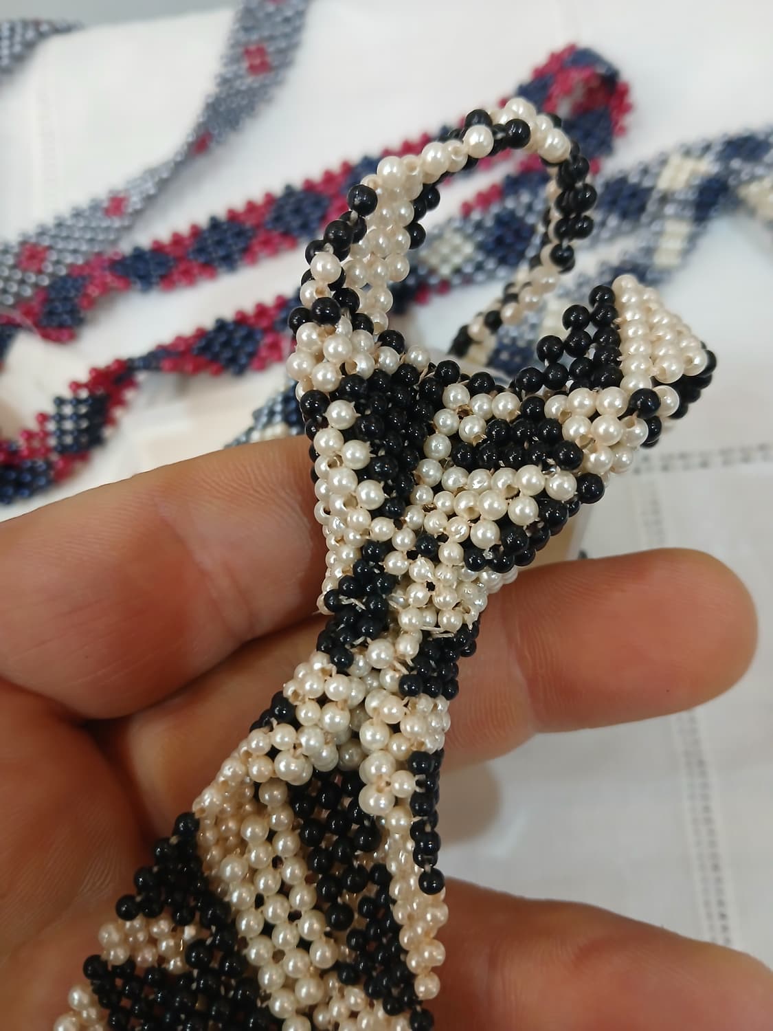 70,s-80,s 빈티지 비즈 넥타이 상품이미지3