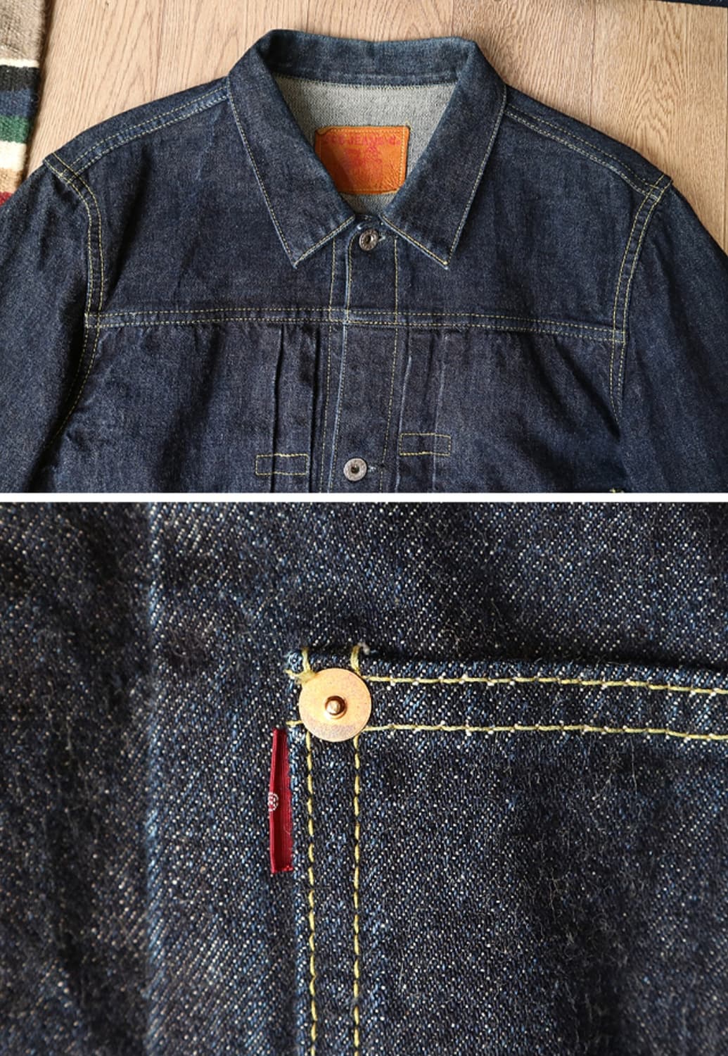 일본판 TCB JEANS 1944년 대전판 복각 셀비지 1세대 데님자켓 상품이미지3