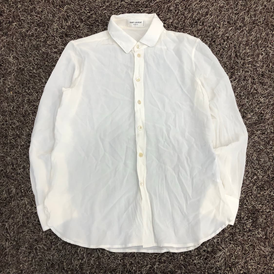 생로랑 유니폼 여성 실크 화이트 셔츠 상품이미지1