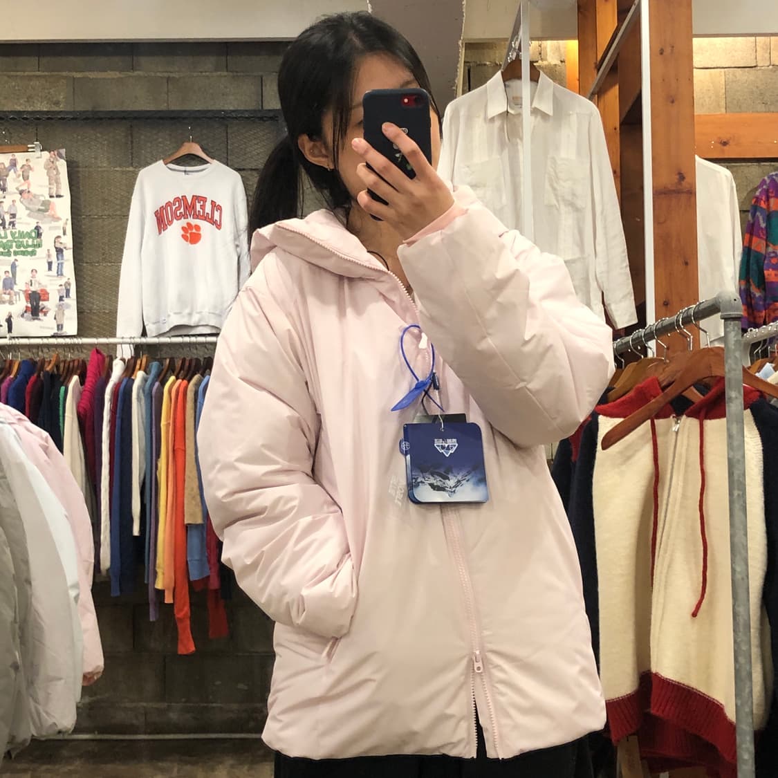 (새상품) 스톤소프트 경량 후드 패딩 점퍼 상품이미지2