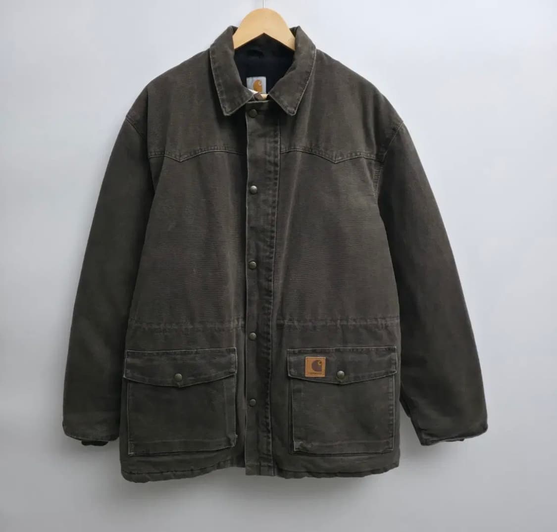 칼하트 브라운 워크 초어 자켓(L, made in USA) 상품이미지1