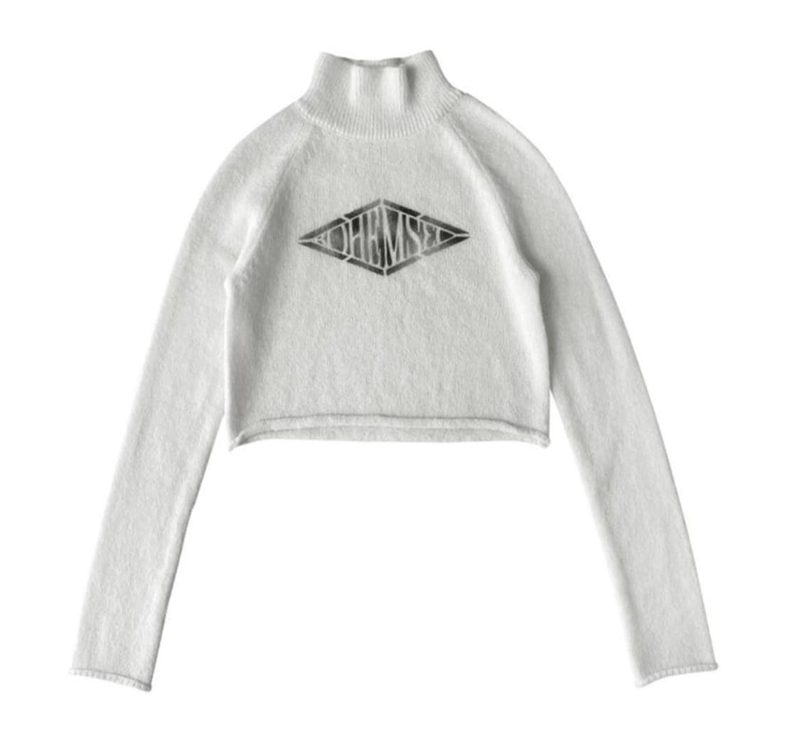 보헤미안서울 알파카 폴라 터틀넥 니트 아이보리 상품이미지1