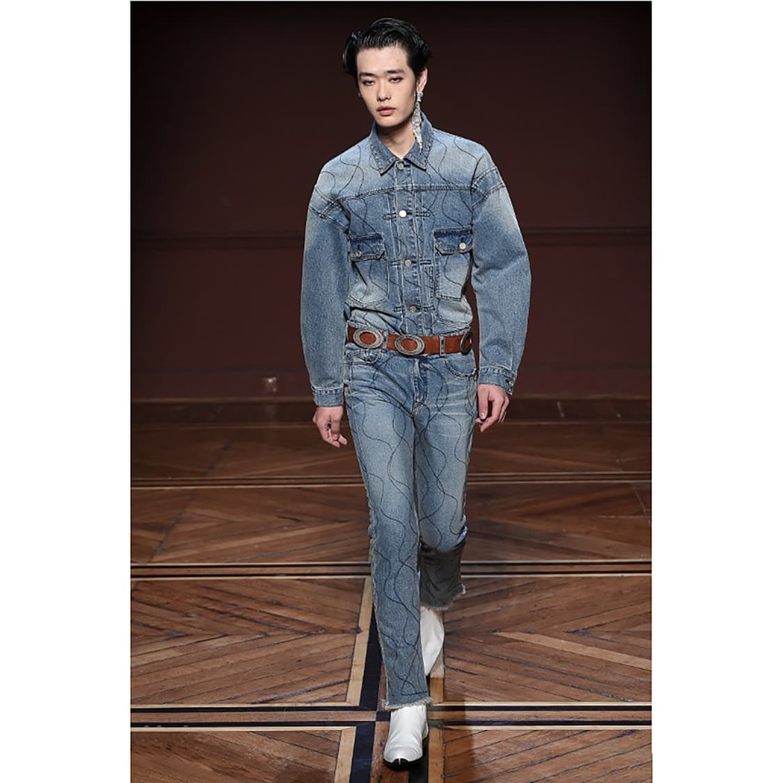 [31] 우영미 18FW 웨이브(물결) 스티치 데님팬츠 48 상품이미지10