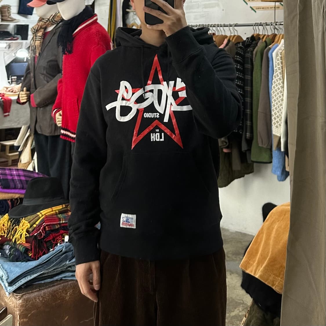 (착용컷) STARTER 후드 티셔츠 (남성용 100) 상품이미지3