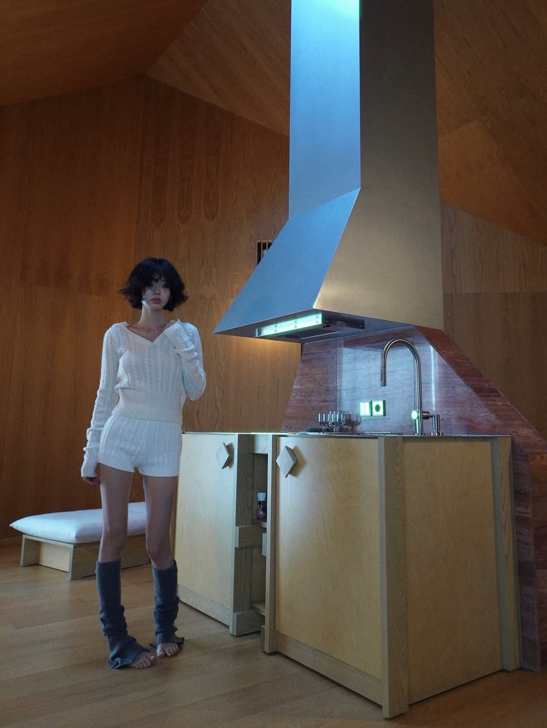 (새상품) 페일제이드 케이블 마이크로 니트 쇼츠 숏츠 아이보리 상품이미지4