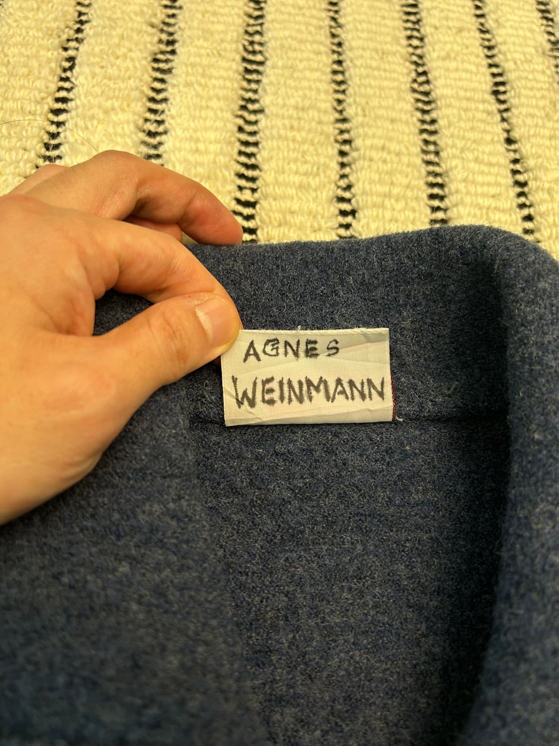 빈티지 블루 울코트 상품이미지7