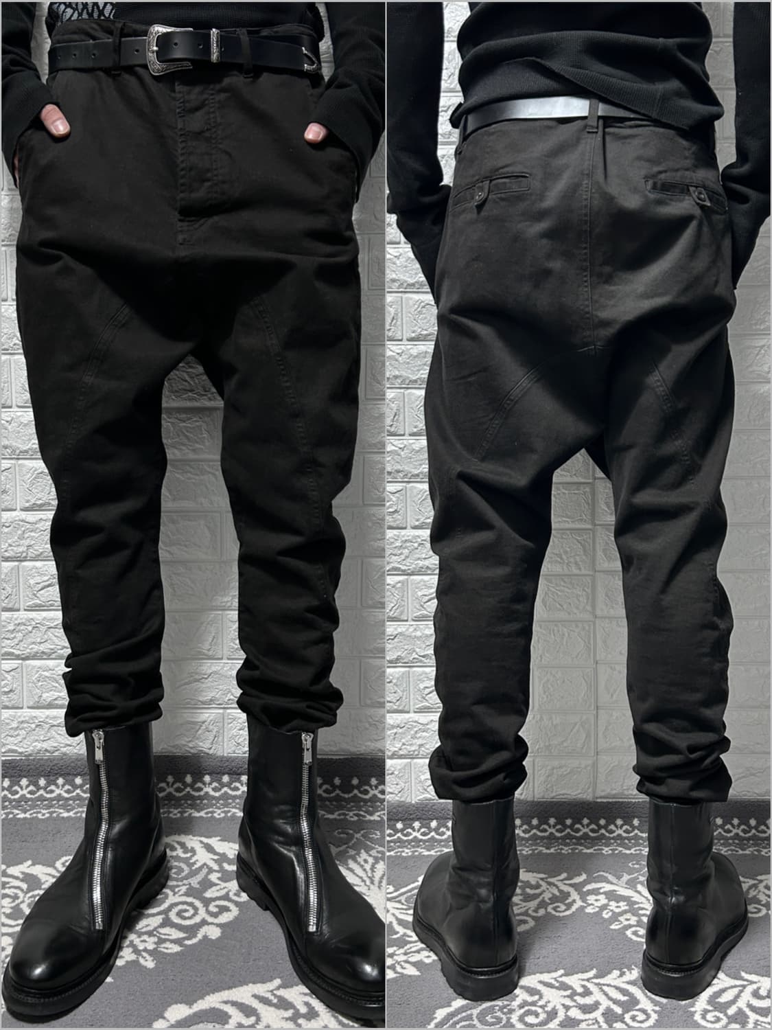 Poeme Bohemien 커브드 심 트라우져 상품이미지1