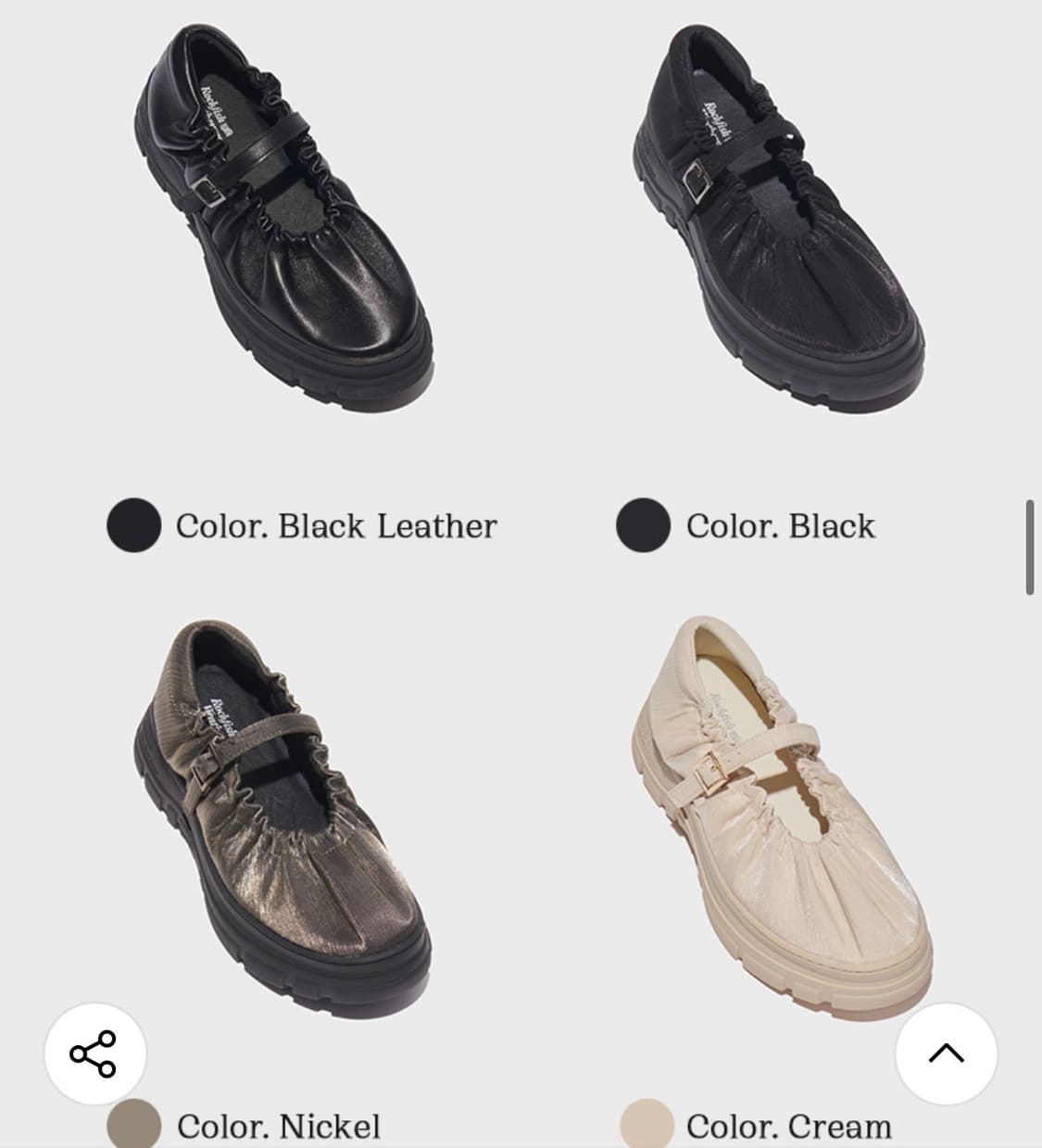 락피쉬 웨더웨어 플랫폼 스크런치 스니커즈 블랙 셰틴(240) 상품이미지3