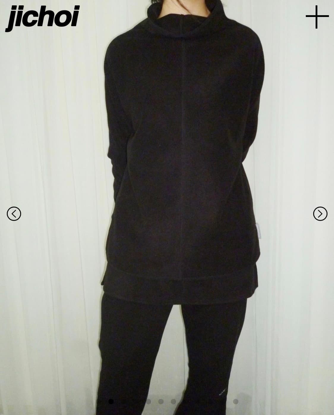 지초이 FLEECE LONG SLEEVE (BLACK) 상품이미지2