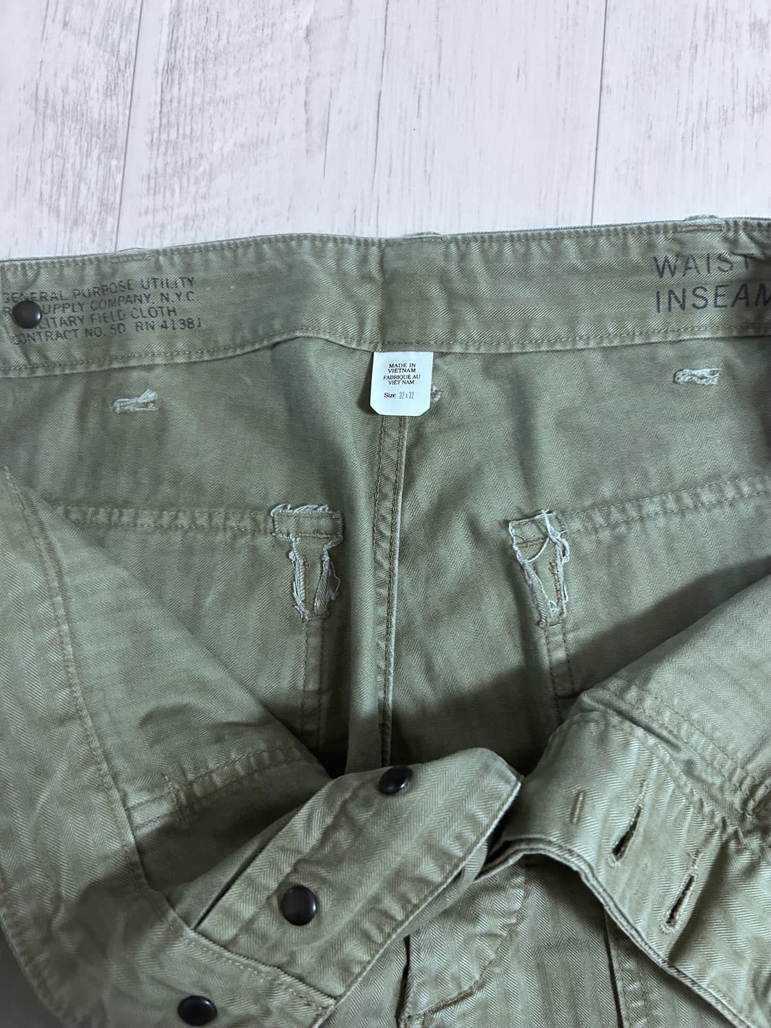 RRL 퍼티그 해링본 팬츠 32x32 상품이미지2