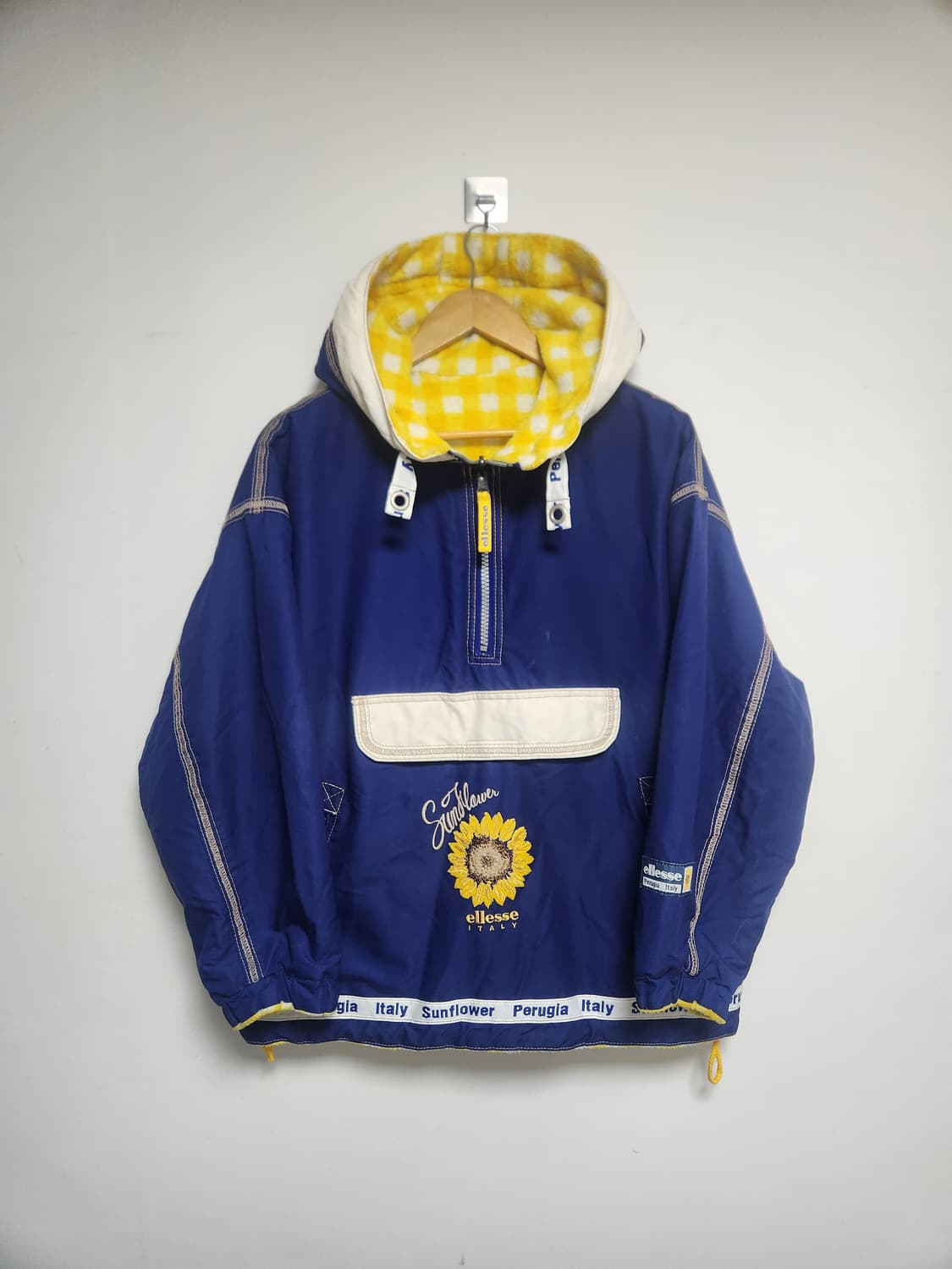 엘레쎄Ellesse 빈티지 썬플라워 리버시블아노락 자켓 M~L - J27 상품이미지1