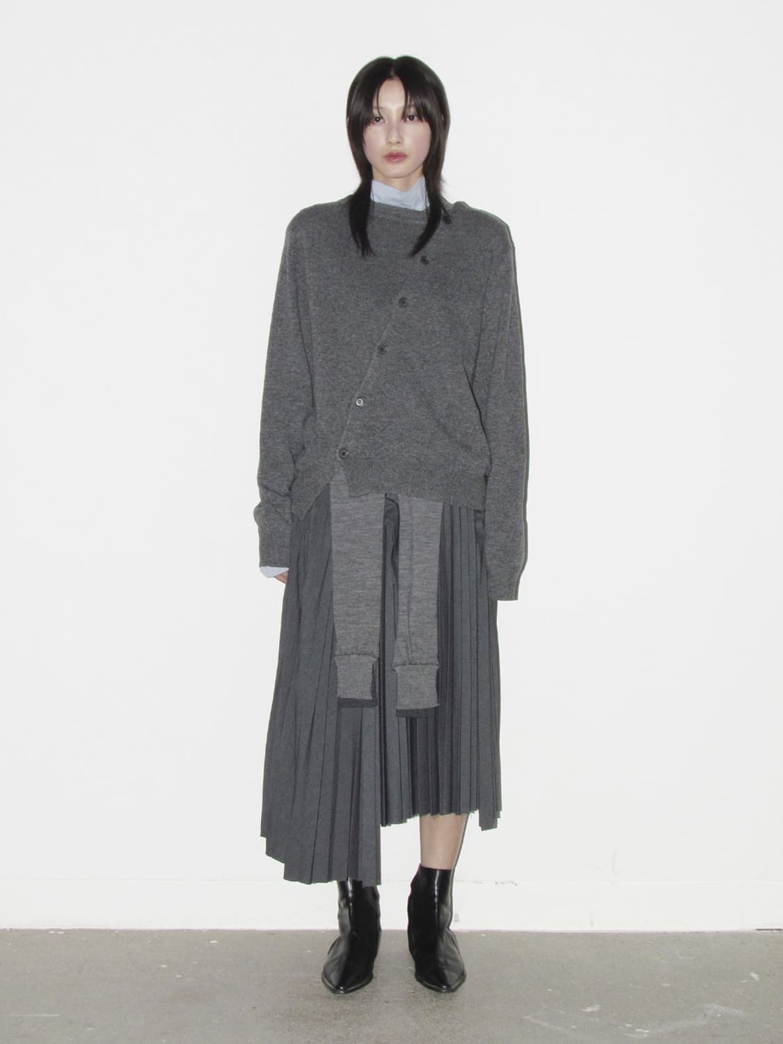 ee 2 WAY CARDIGAN GREY XL 상품이미지1