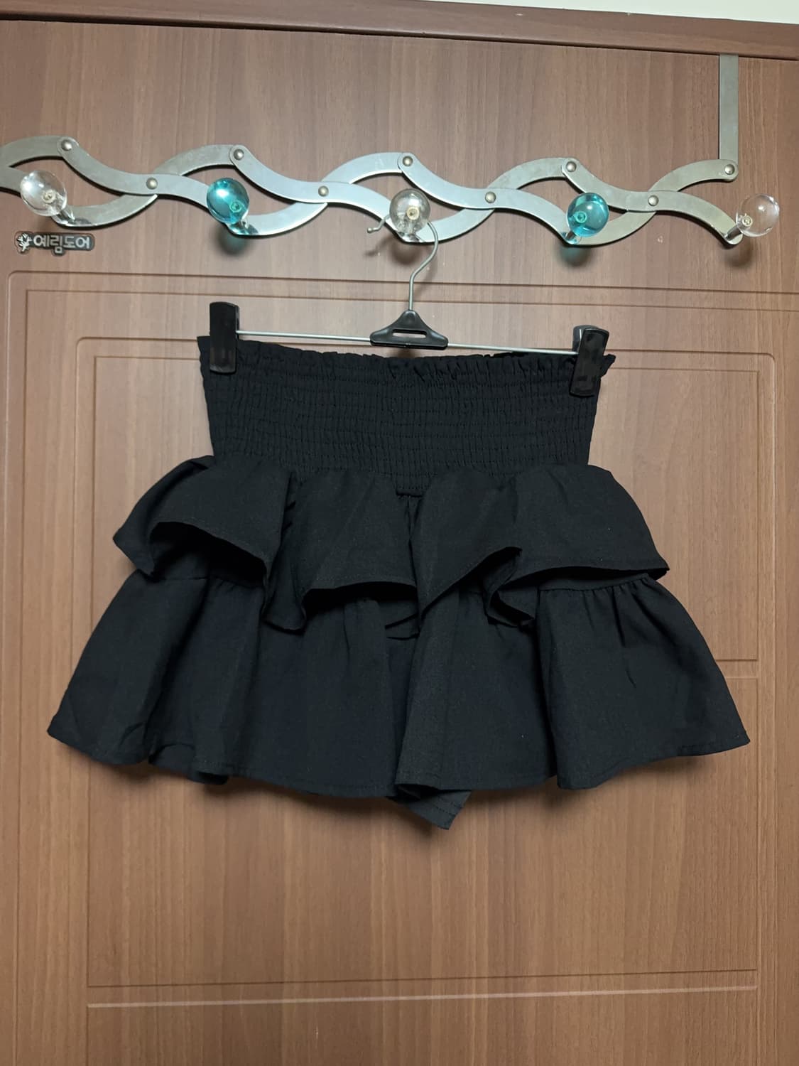 지뢰계 서브컬쳐 빈티지 에이블리 지그재그 블랙 밴딩 프릴 미니스커트 상품이미지2