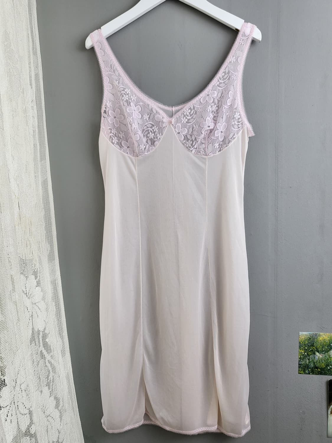 빈티지 핑크 슬립 드레스 상품이미지2