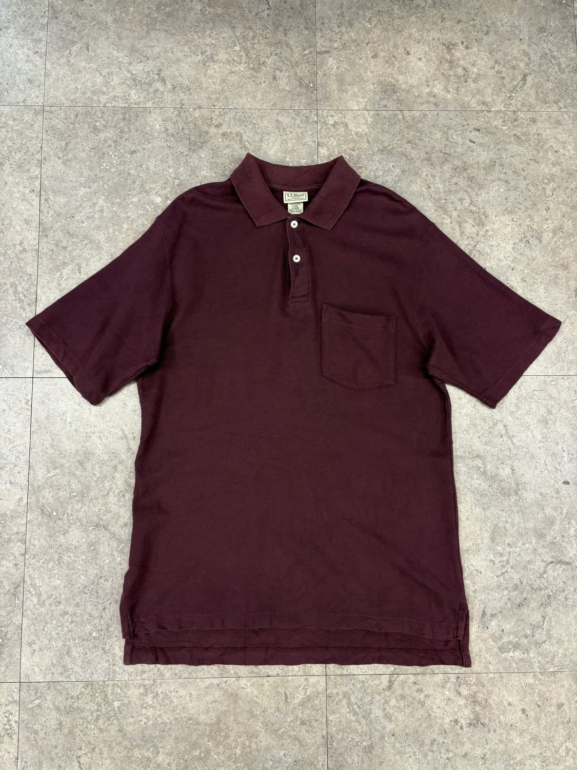 LL bean 버건디 반팔 카라티 #csz4189 상품이미지1