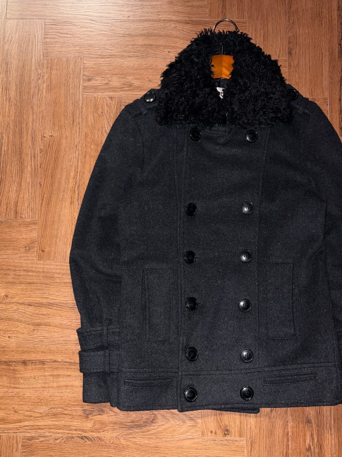 빈티지 퍼 카라 더블코트 상품이미지6