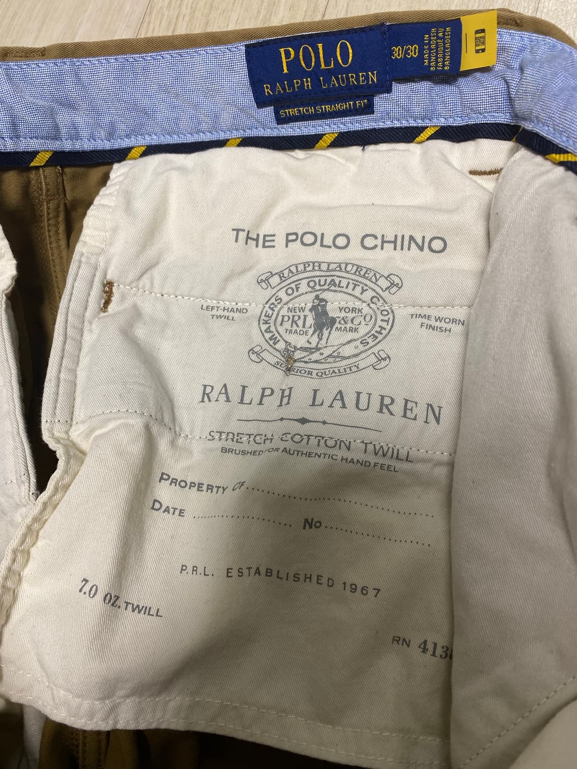 [새상품 30x30] 폴로 랄프로렌 치노팬츠 러스틱 탄 상품이미지3