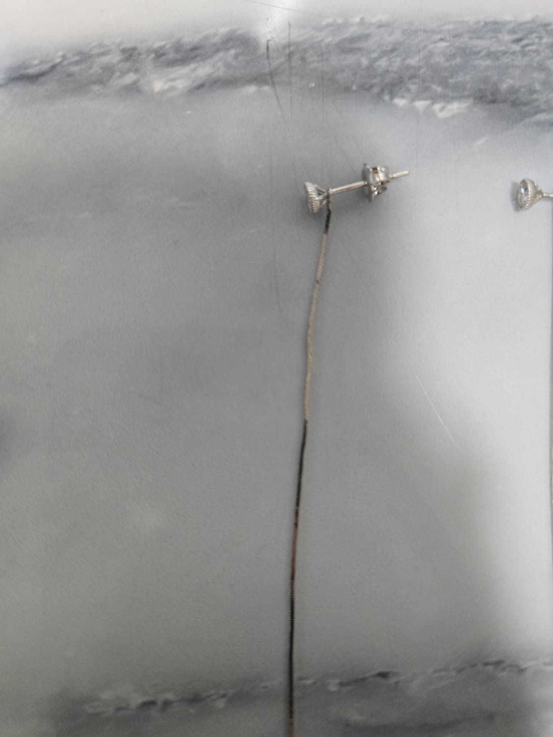 금값처분) 14k 화이트골드 롱 스네이크 체인 귀걸이  상품이미지10