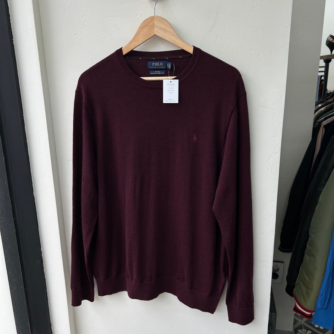 16590- 폴로 랄프로렌 버건디 울 니트 (메리노 울) 상품이미지2
