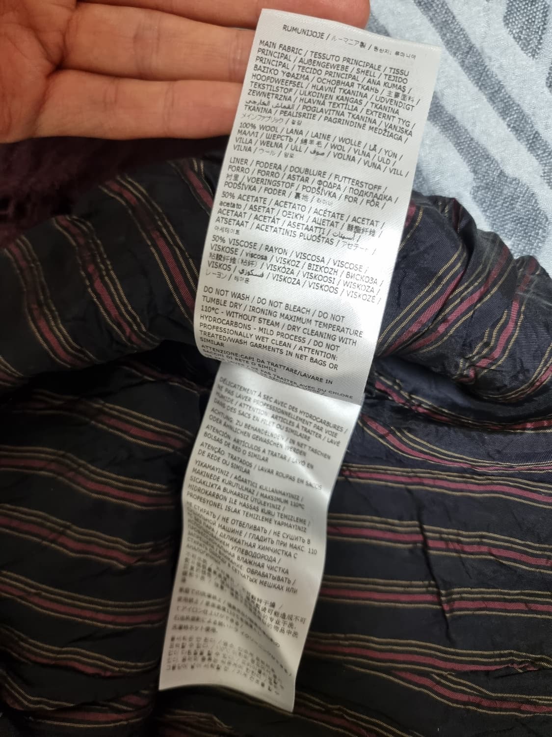 마르지엘라 디스트레스드 레이어드 니트 버건디 L size 상품이미지8