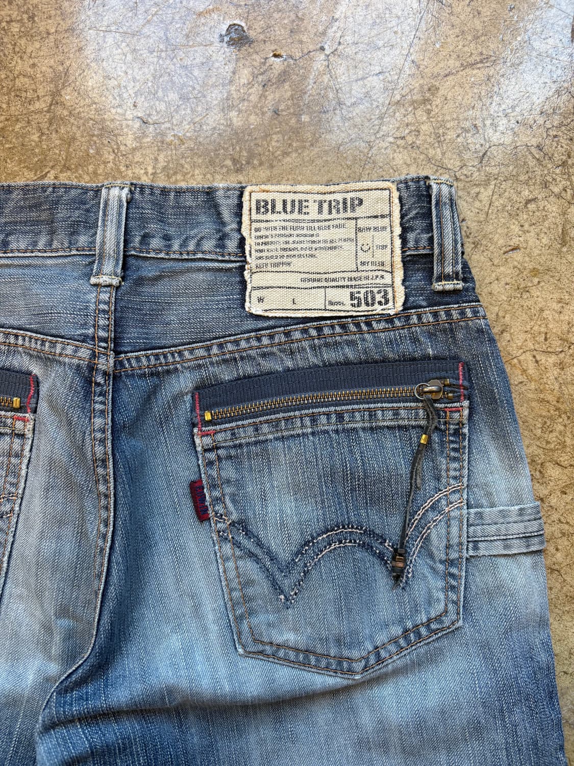 에드윈 빈티지 블루트립 503 워싱 데님 상품이미지6