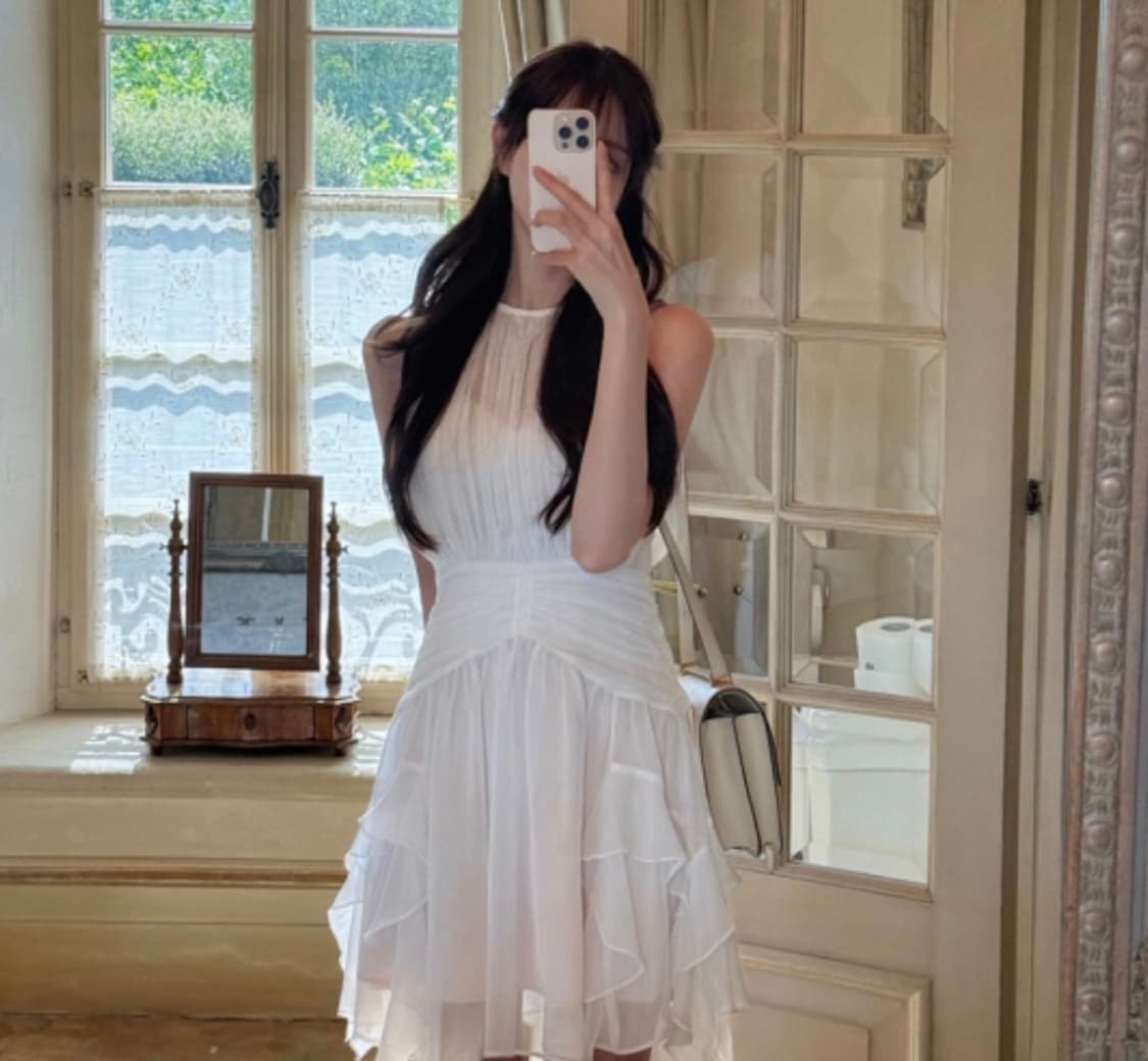 [급처] 라벨르블랑 다이애나 원피스 화이트 새상품 팝니다. 상품이미지2
