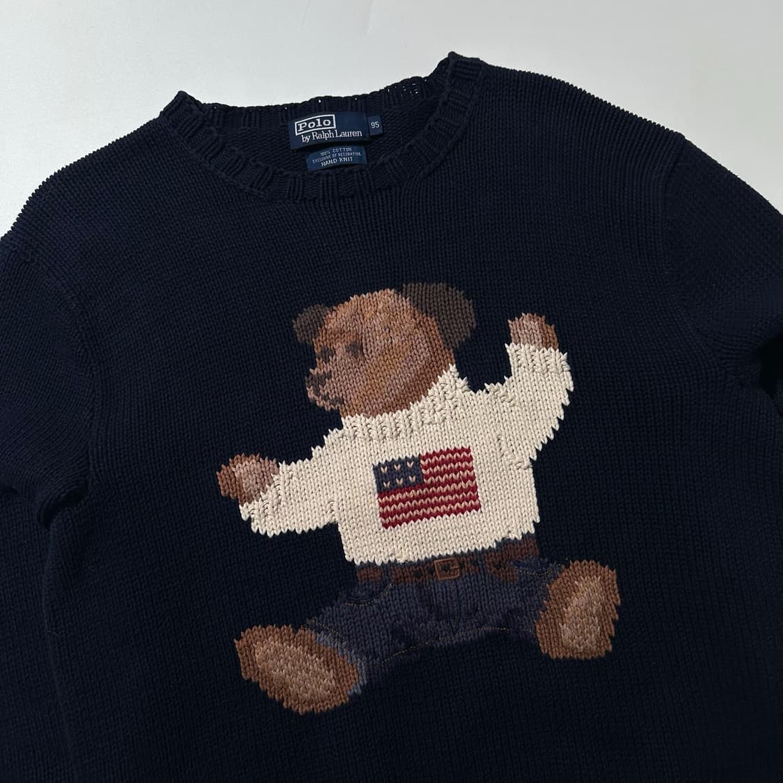 폴로 랄프로렌 싯다운 베어 라운드 핸드 니트 상품이미지4