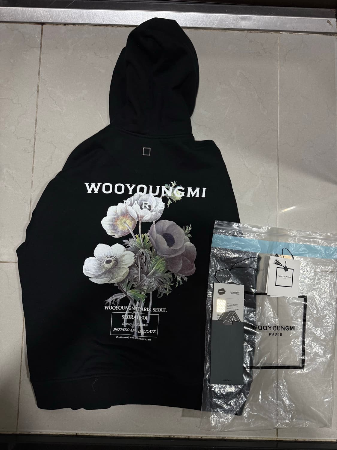 [당일출고,46사이즈] 우영미 플라워 후드티 상품이미지1