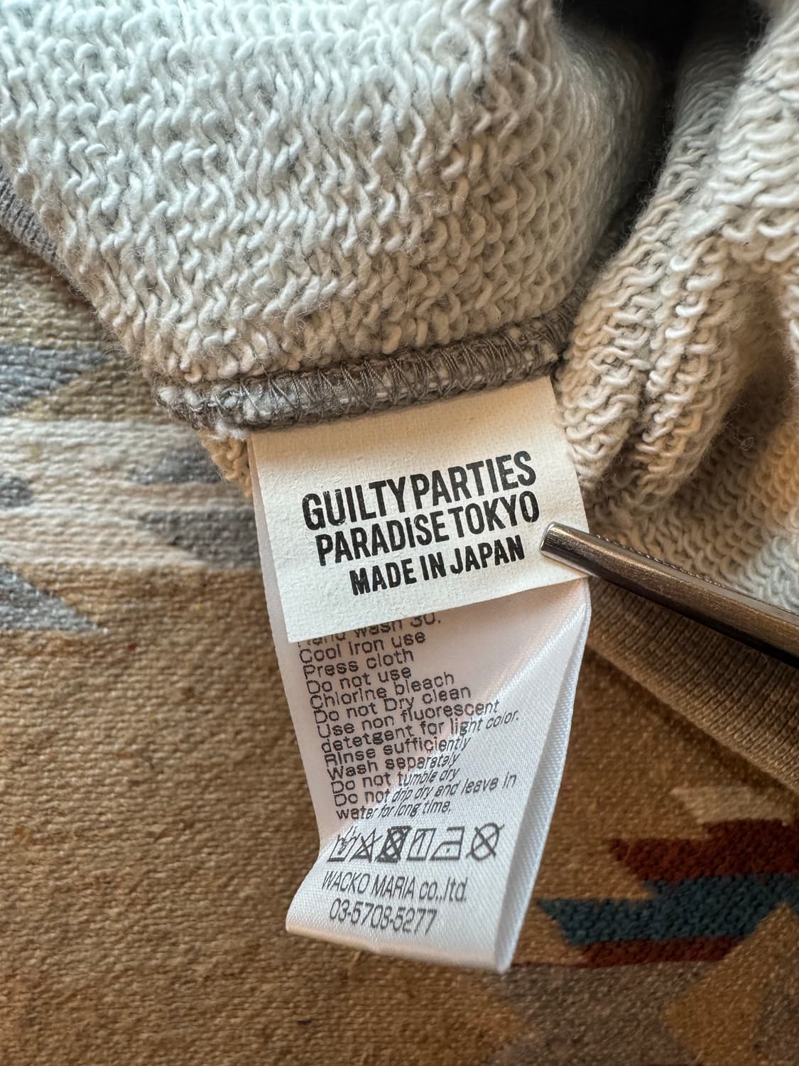 [XL] 와코마리아 헤비웨이트 풀 집업 후디 그레이  상품이미지8