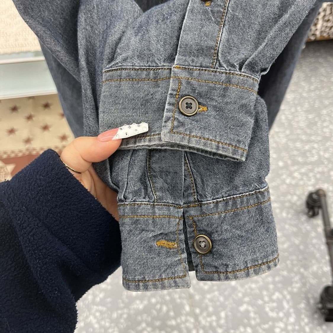 챔피온 U.S.A 어센틱 레트로 펑크 데님 셔츠 105 C10150 상품이미지7