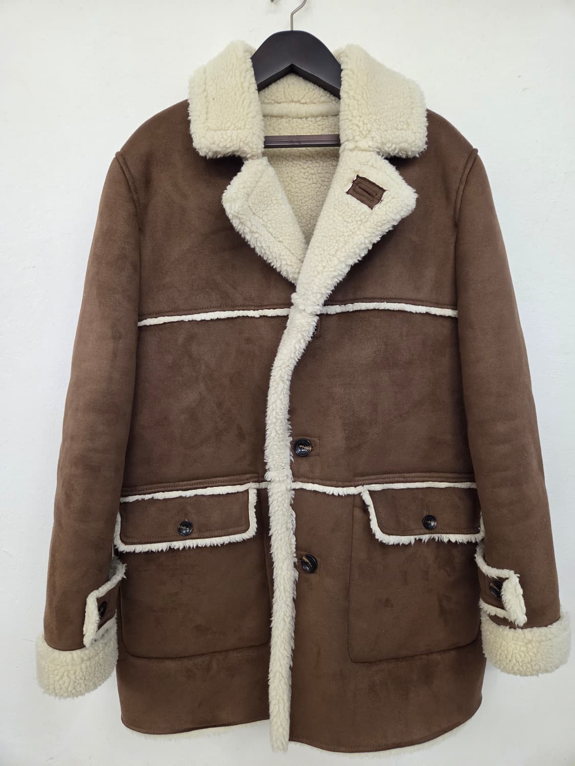 자라 맨 에코무스탕 자켓  상품이미지3