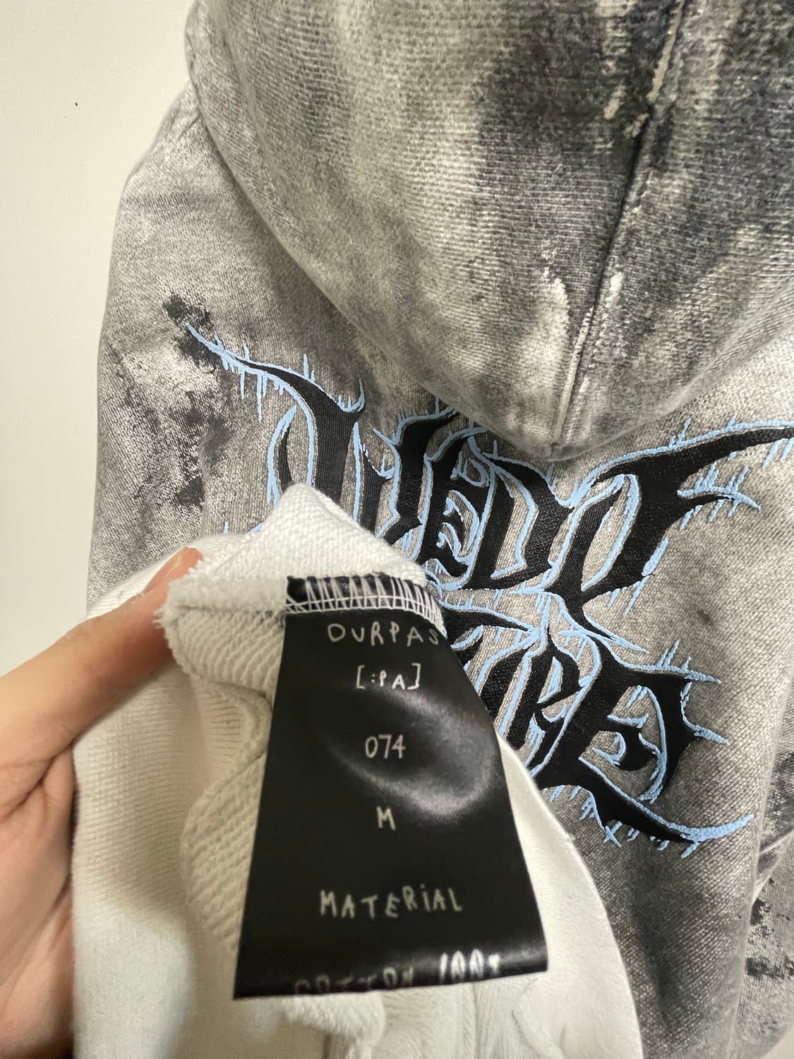 (개꿀매)아워파스 더티 워싱 후드집업 M 사이즈 상품이미지4