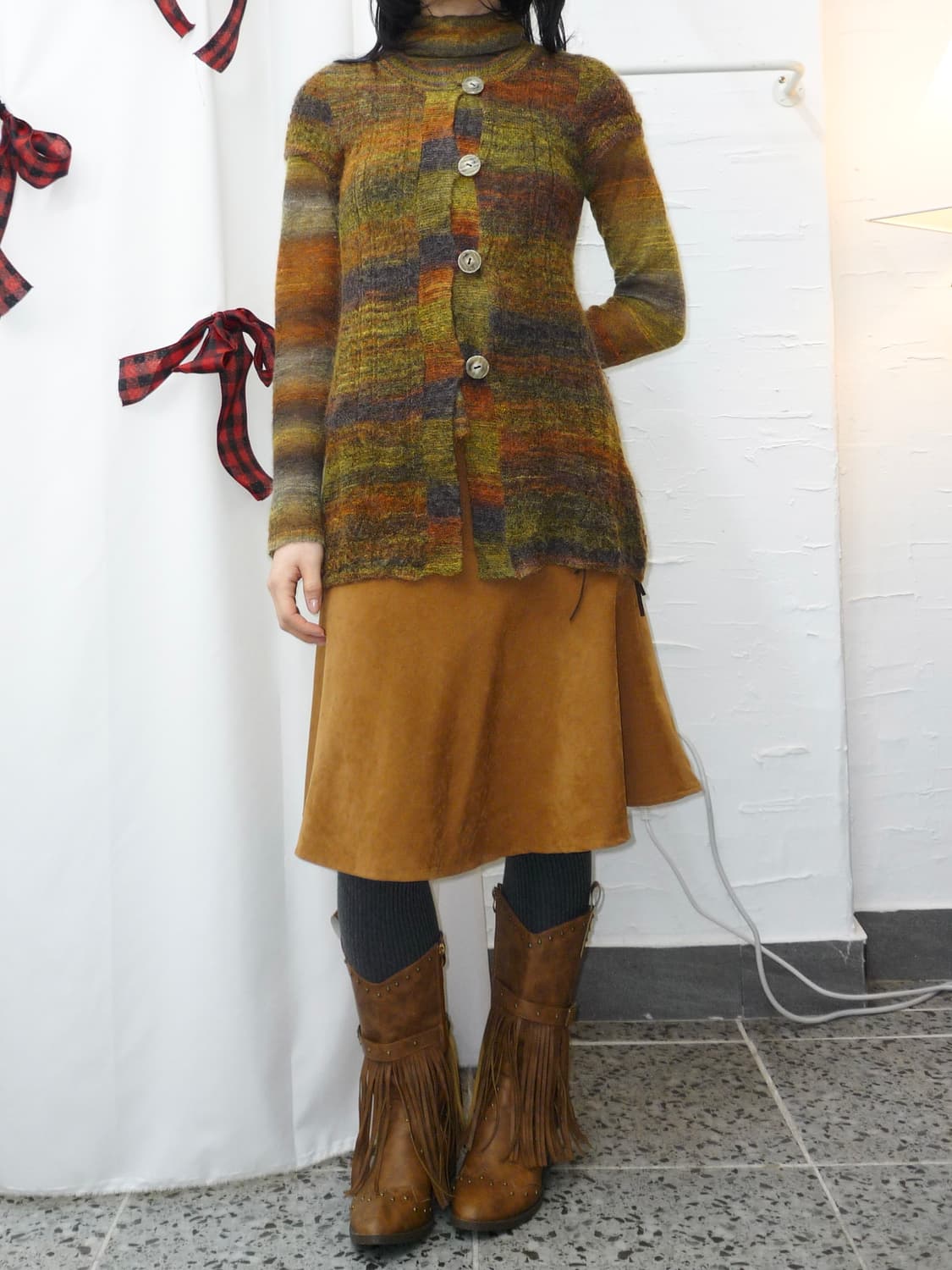 Warm taupe knit set 상품이미지3