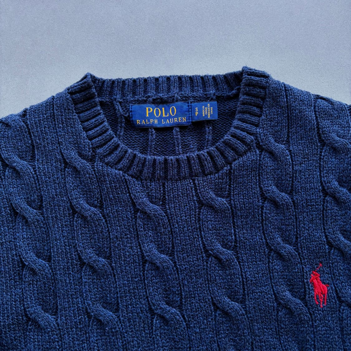 [S]폴로 랄프로렌 꽈배기 케이블 코튼 니트 네이비 상품이미지7
