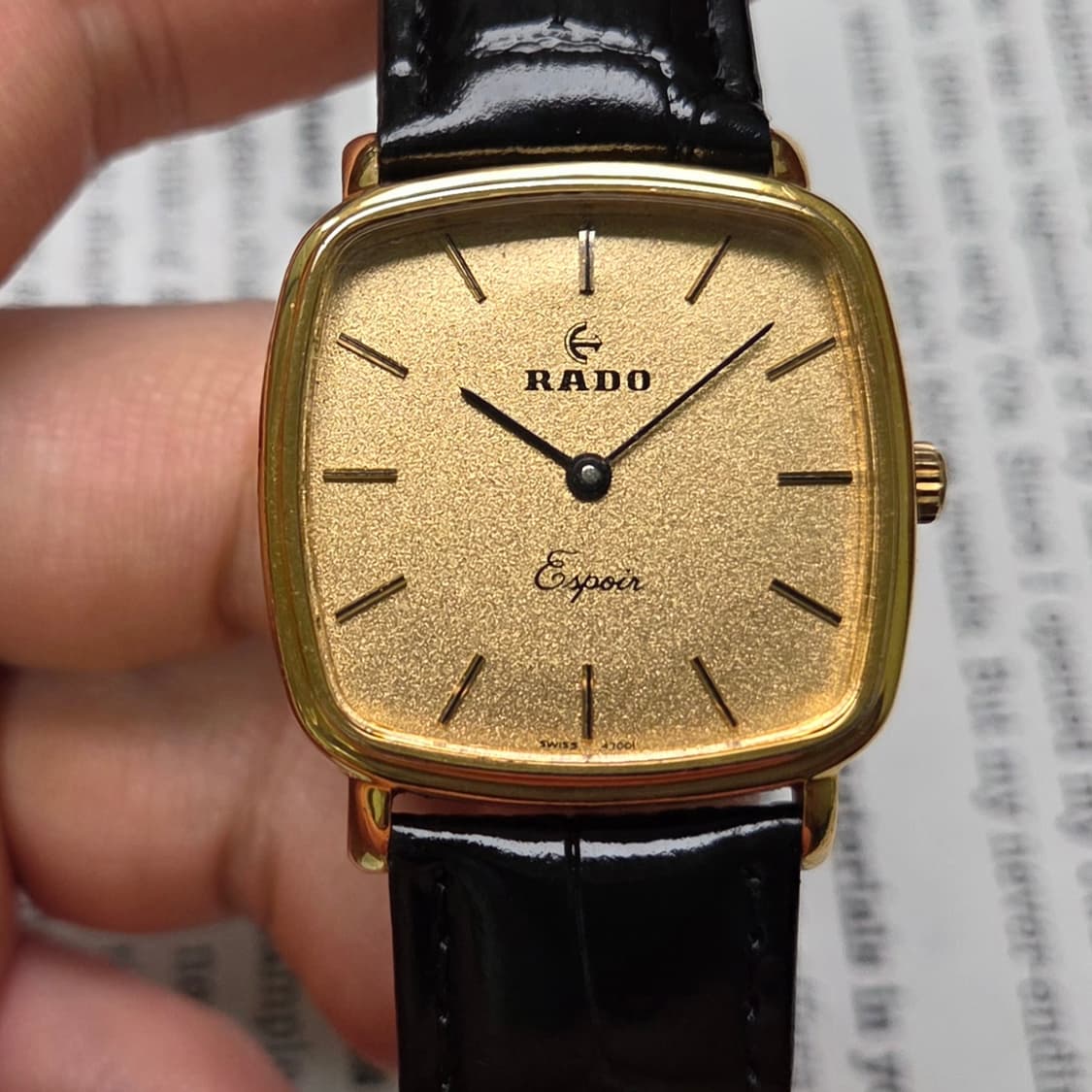 빈티지 라도 에스쁘와(Espoir) 사각탱크 금바리판 수동 메커니컬 
 상품이미지2