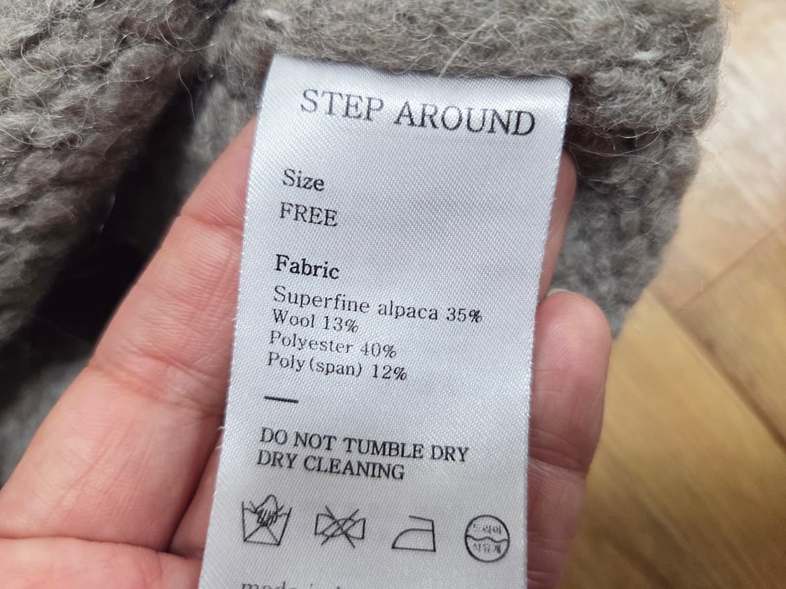 스텝어라운드(STEP AROUND) 이태리 파인알파카 베스트니트 새상품 상품이미지6
