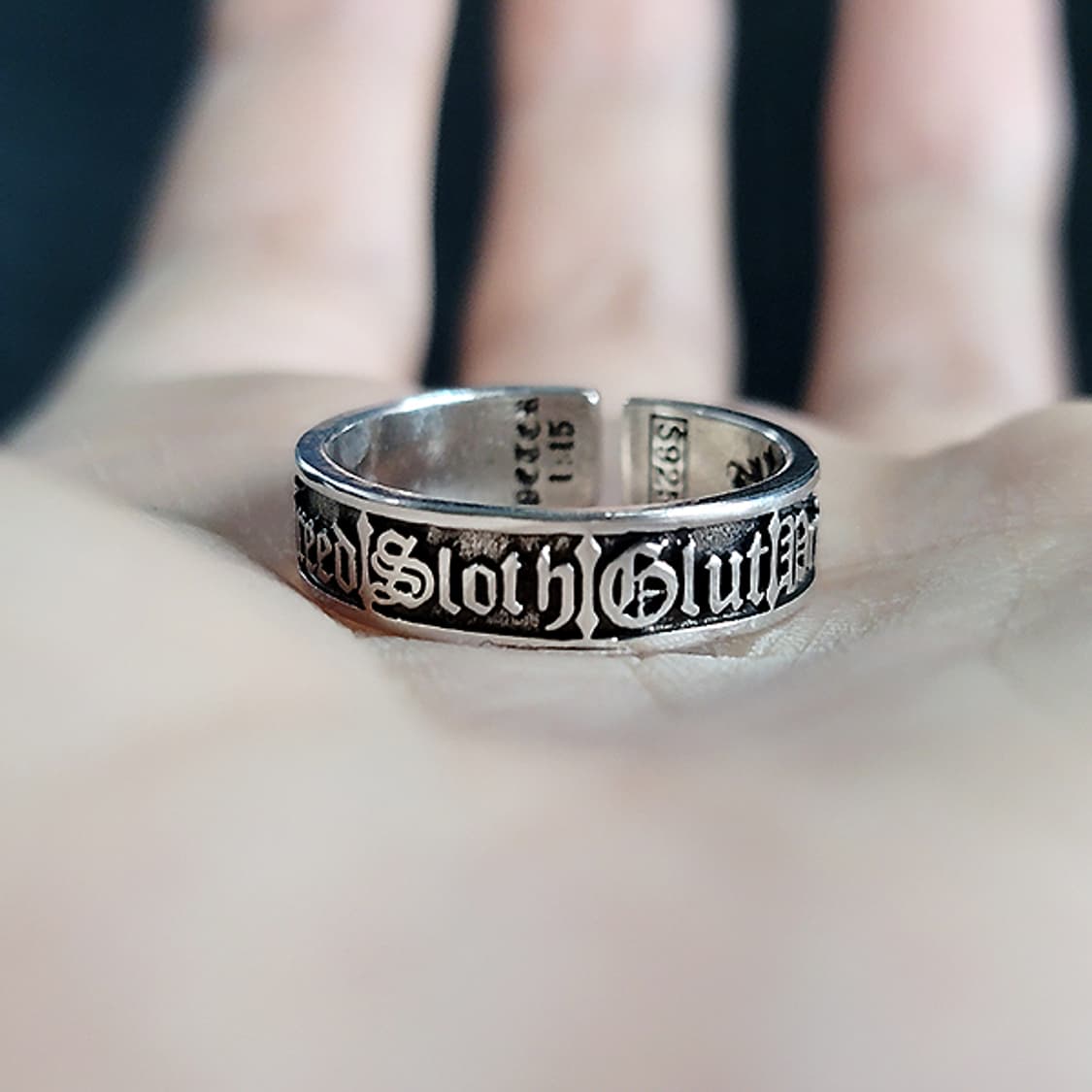 7개의 대죄 실버 남자 엔틱 빈티지 명품 칠죄종 반지 상품이미지7