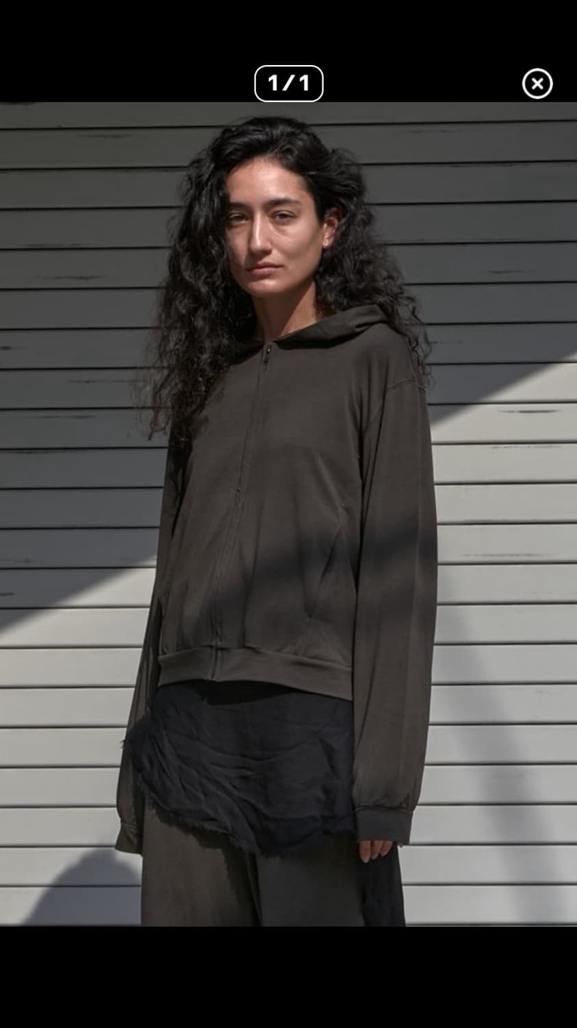 머듈 라운지 후드집업 올리브 상품이미지1