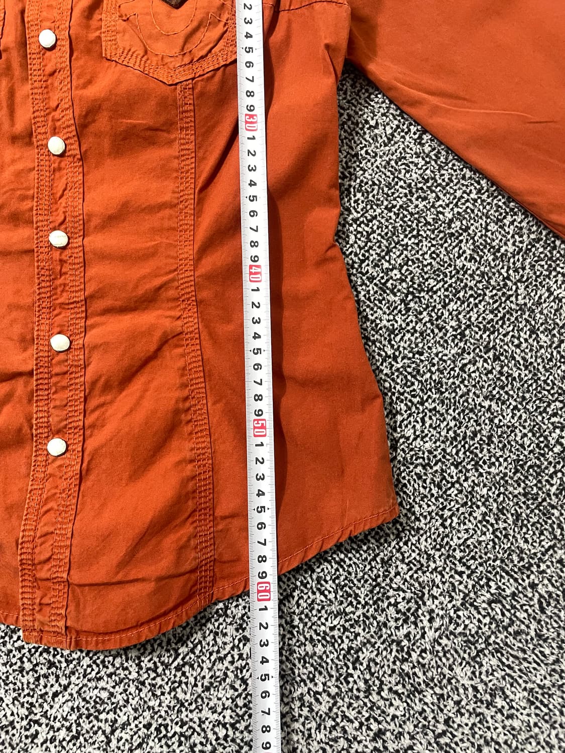 빈티지9. 트루릴리젼 웨스턴 핏 남방 셔츠 오렌지브라운 상품이미지7